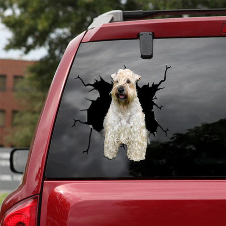 [ld1538-snf-lad]-soft-coated-wheaten-terriers-crack-car-sticker-dogs-lover