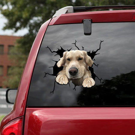 [ld1511-snf-lad]-golden-retriever-crack-car-sticker-dogs-lover