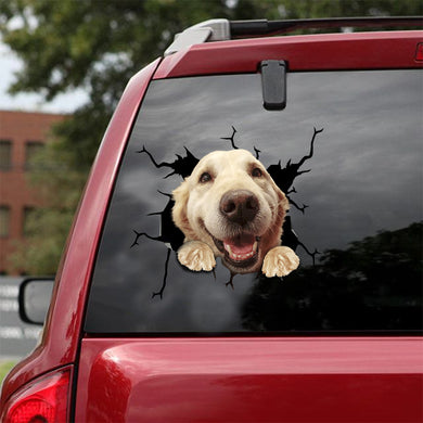 [ld1512-snf-lad]-golden-retriever-crack-car-sticker-dogs-lover