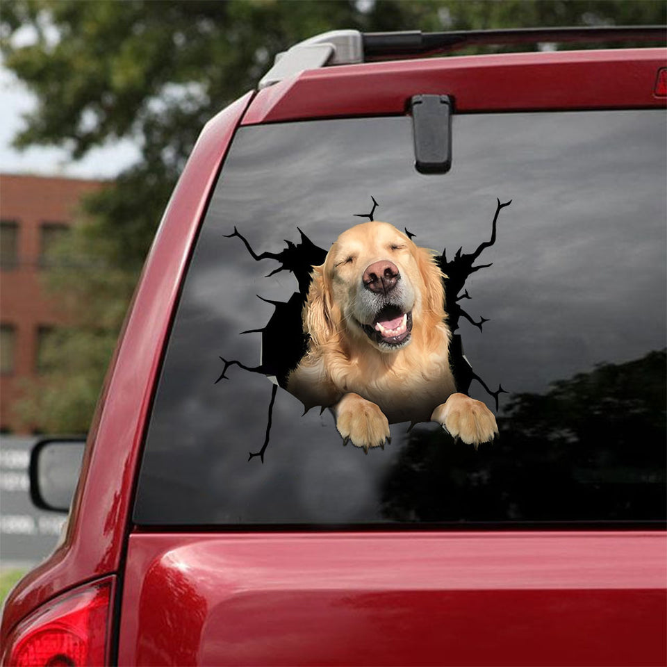 [ld1515-snf-lad]-golden-retriever-crack-car-sticker-dogs-lover