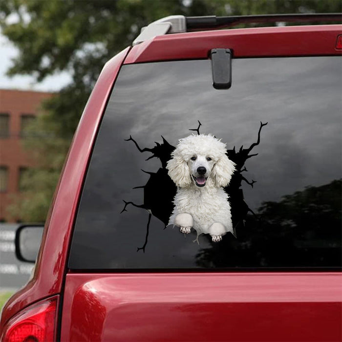 Funny Poodle Crack Stickers For Scrapbooking Humor Black And White Stickers Cool Gifts