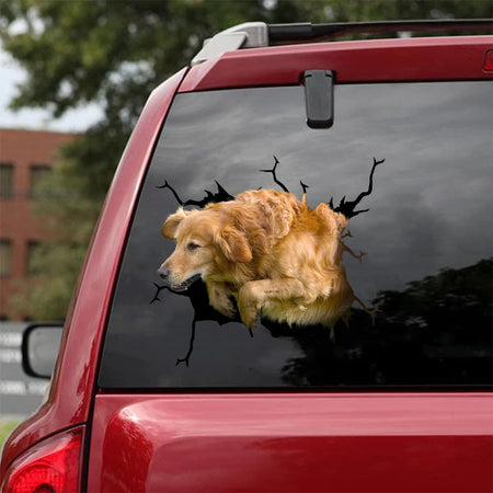 [da0239-snf-tnt]-golden-retriever-crack-car-sticker-dogs-lover