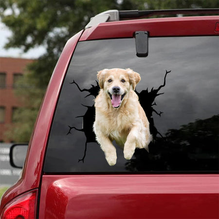 [da0231-snf-tnt]-golden-retriever-crack-car-sticker-dogs-lover