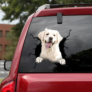 [da0234-snf-tnt]-golden-retriever-crack-car-sticker-dogs-lover