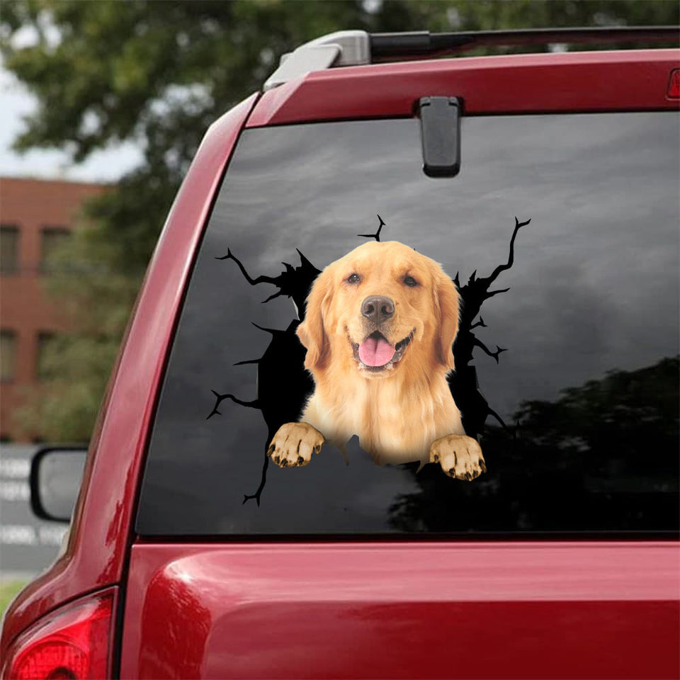 [da0236-snf-tnt]-golden-retriever-crack-car-sticker-dogs-lover