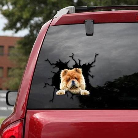 [th0227-snf-tpa]-chow-chow-crack-car-sticker-dogs-lover