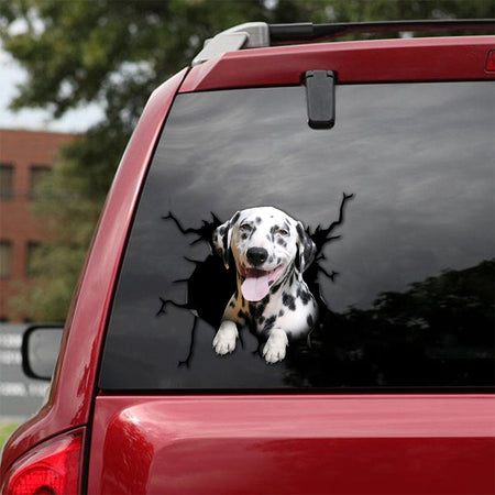 [th0232-snf-tpa]-dalmatian-crack-car-sticker-dogs-lover