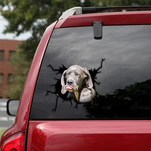[th0237-snf-tpa]-great-dane-crack-car-sticker-dogs-lover