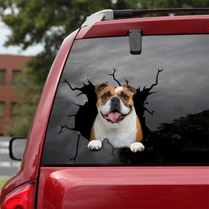 Funny Bulldog Crack Bumper Sticker Corny Jokes Custom Logo Stickers Gifts For Dad