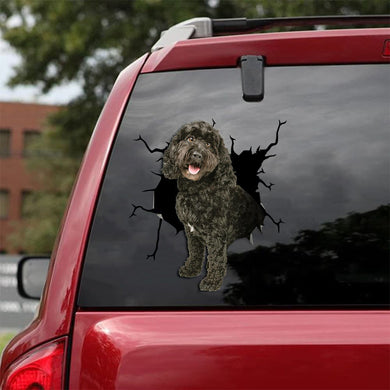 [ld0518-snf-lad]-cavapoo-crack-car-sticker-dogs-lover
