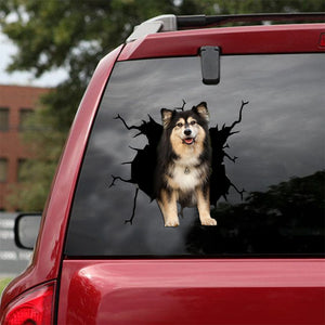 [ld0772-snf-lad]-finnish-lapphund-crack-car-sticker-dogs-lover