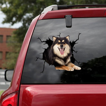 [ld0775-snf-lad]-finnish-lapphund-crack-car-sticker-dogs-lover