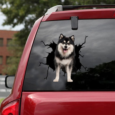 [ld0776-snf-lad]-finnish-lapphund-crack-car-sticker-dogs-lover