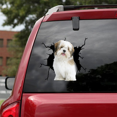 [ld0761-snf-lad]-lhasa-apso-crack-car-sticker-dogs-lover