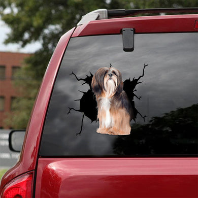 [ld0767-snf-lad]-lhasa-apso-crack-car-sticker-dogs-lover