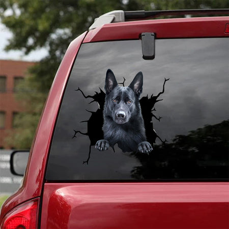 Black German Shepherd Decal Crack Stickers For Scrapbooking Hot Custom Wall Stickers Birthday Delivery