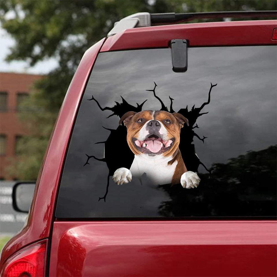 [da0833-snf-tnt]-staffordshire-bull-terrier-crack-car-sticker-dogs-lover