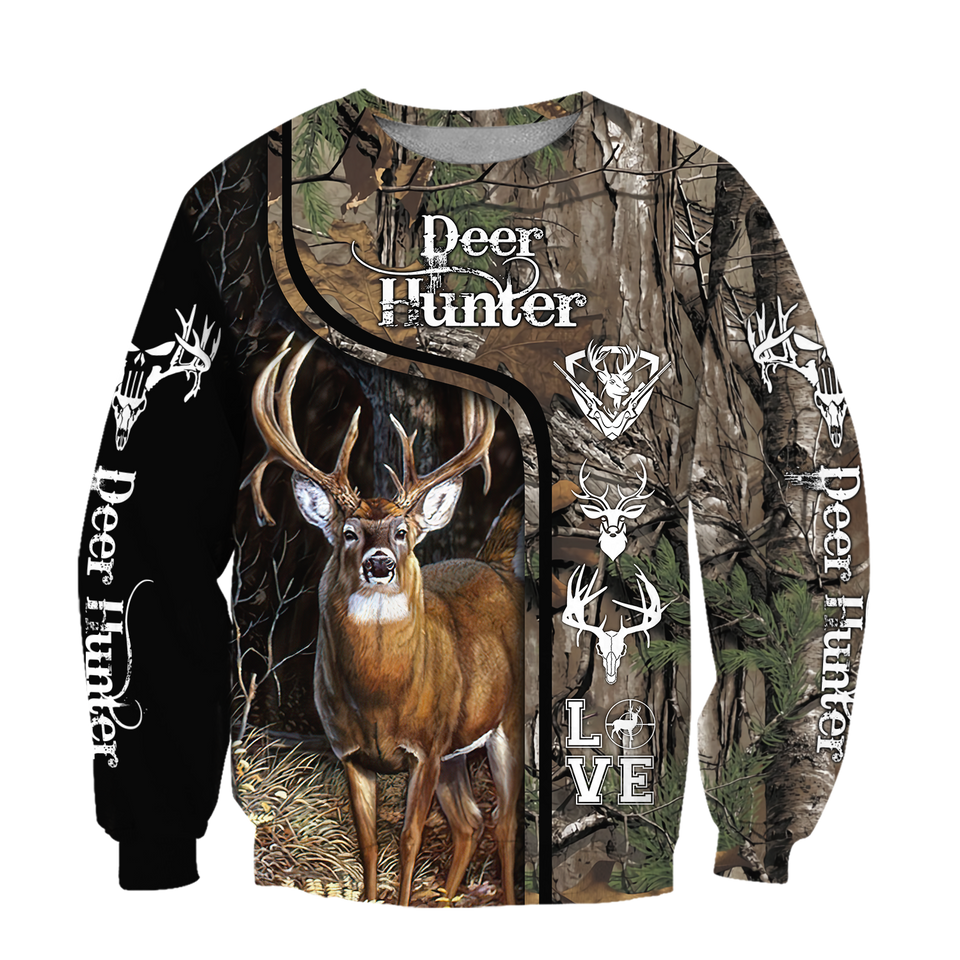 3D All Over Printed Deer Hunting Hoodie AM082015