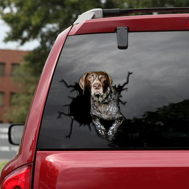 [th0247-snf-tpa]-german-shorthaired-pointer-crack-car-sticker-dogs-lover