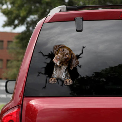 [th0248-snf-tpa]-german-shorthaired-pointer-crack-car-sticker-dogs-lover
