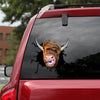 [th0244-snf-tpa]-highland-cow-crack-car-sticker