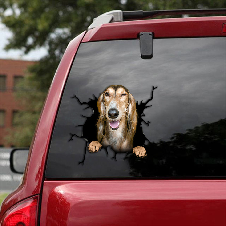 [th0261-snf-tpa]-saluki-crack-car-sticker-dogs-lover