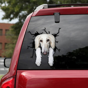 [th0262-snf-tpa]-saluki-crack-car-sticker-dogs-lover