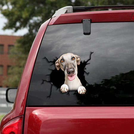 [th0254-snf-tpa]-whippet-crack-car-sticker-dogs-lover