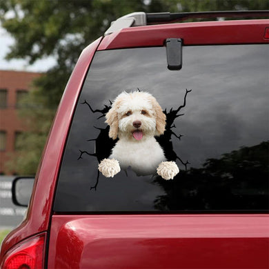 [da0968-snf-tnt]-goldendoodle-crack-car-sticker-dogs-lover