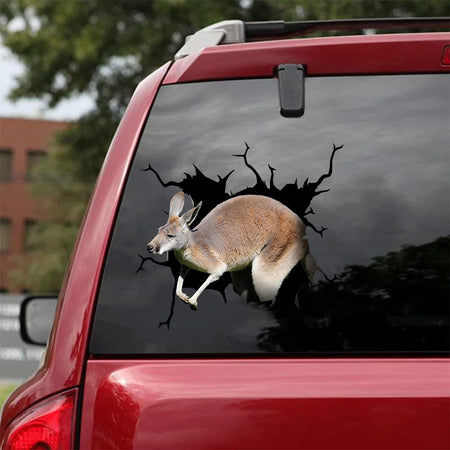 [da1023-snf-tnt]-kangaroo-crack-car-sticker-animals-lover