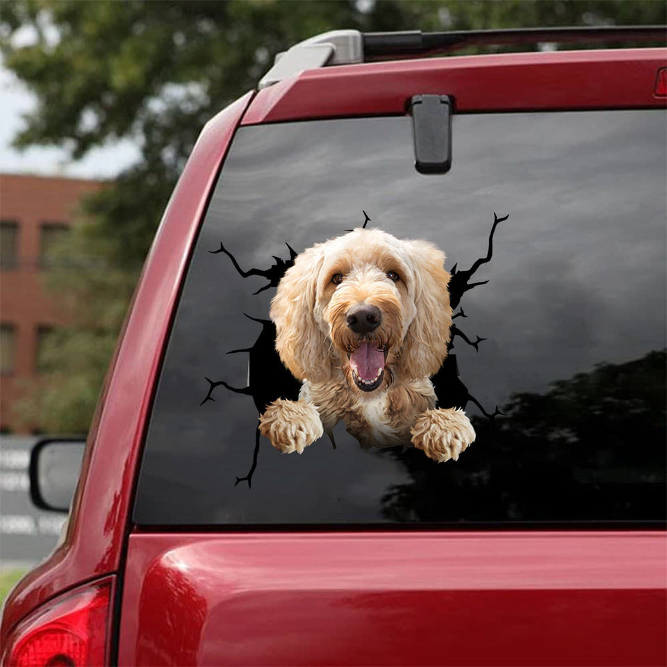 [da1020-snf-tnt]-labradoodle-crack-car-sticker-dogs-lover