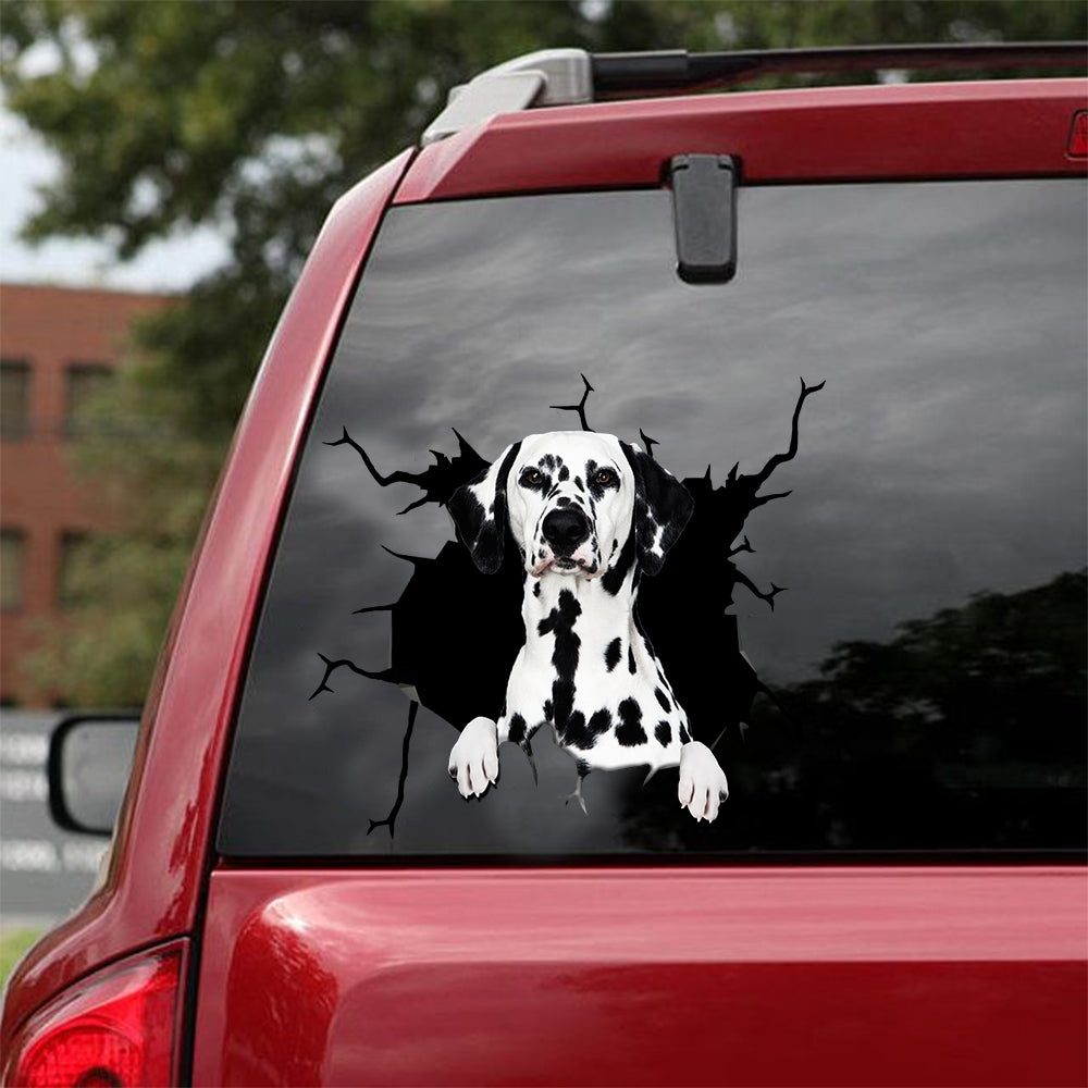 [sk0510-snf-tnt]-dalmatian-crack-car-sticker-dogs-lover