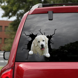 [sk0536-snf-tnt]-great-pyrenees-crack-car-sticker-dogs-lover