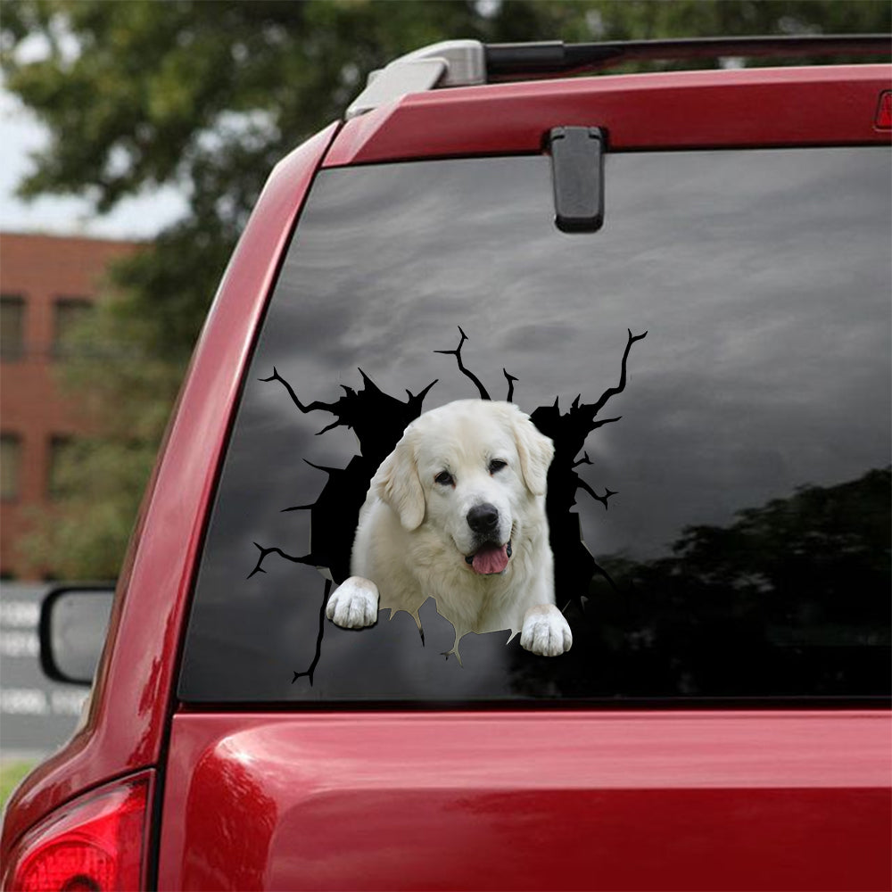 [sk0536-snf-tnt]-great-pyrenees-crack-car-sticker-dogs-lover