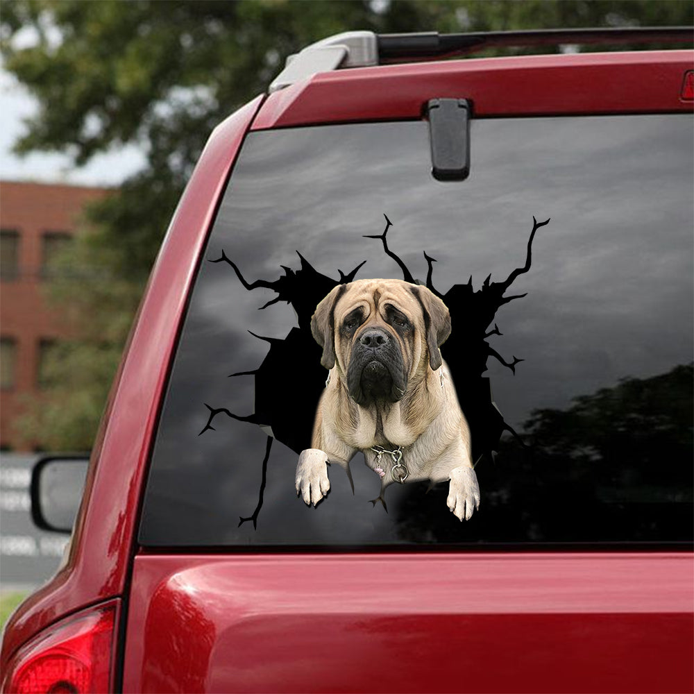[sk0509-snf-tnt]-mastiff-crack-car-sticker-dogs-lover