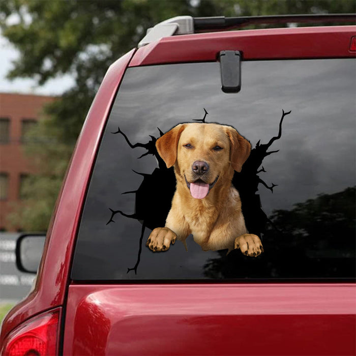 [da0097-snf-tnt]-labrador-crack-car-sticker-dogs-lover