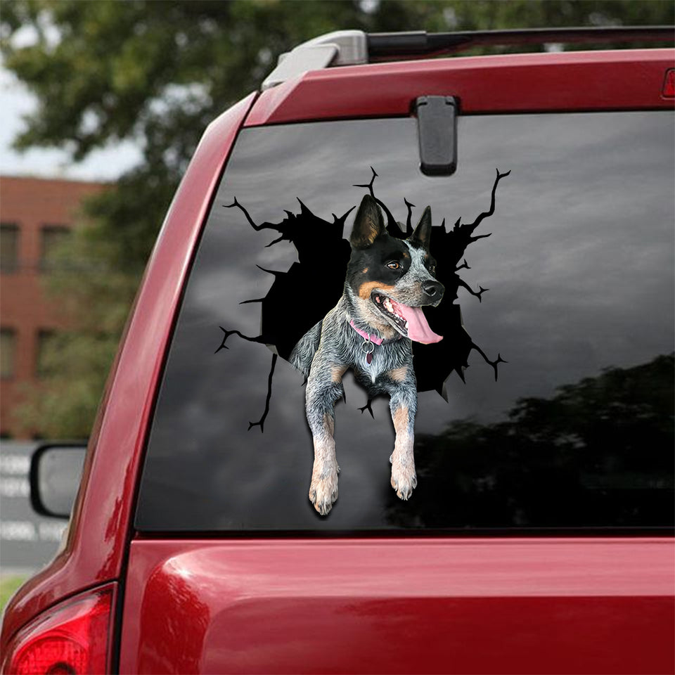 [sk1435-snf-lad]-blue-heeler-crack-sticker-dogs-lover