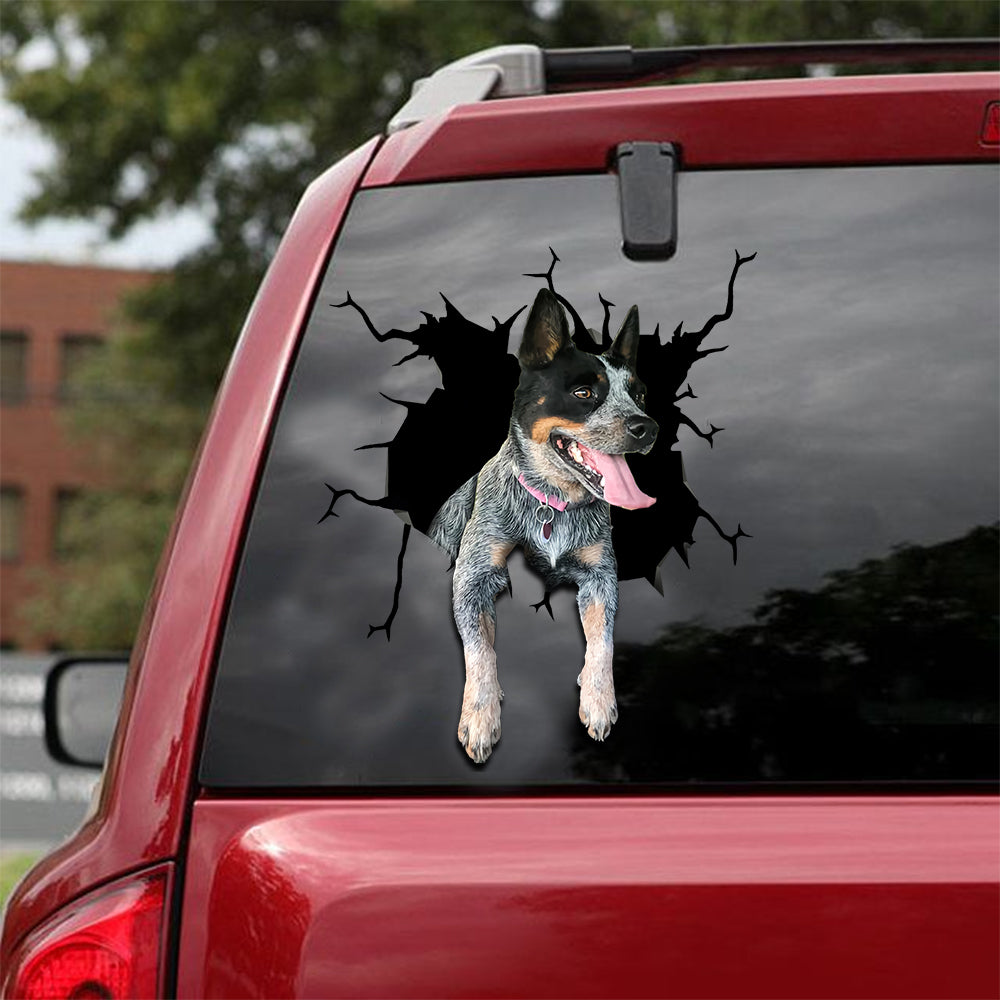 [sk1435-snf-lad]-blue-heeler-crack-sticker-dogs-lover