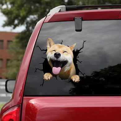 [da0996-snf-tnt]-shiba-inu-crack-car-sticker-dogs-lover