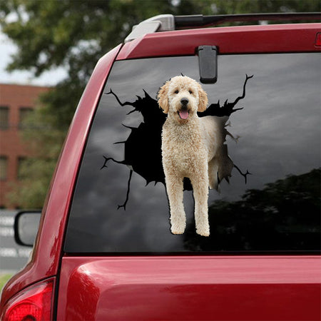 [ld0380-snf-lad]-goldendoodle-crack-car-sticker-dogs-lover
