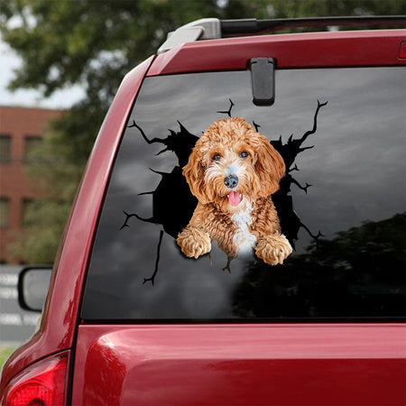 [ld0383-snf-lad]-goldendoodle-crack-car-sticker-dogs-lover