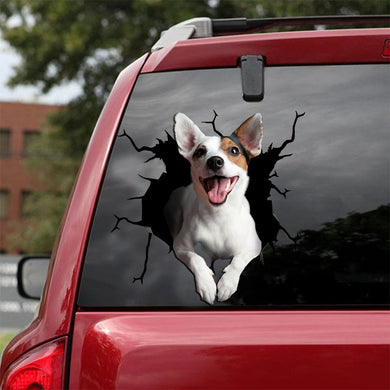 [ld0343-snf-lad]-jack-russell-terrier-crack-car-sticker-dogs-lover
