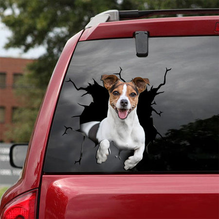 [ld0345-snf-lad]-jack-russell-terrier-crack-car-sticker-dogs-lover