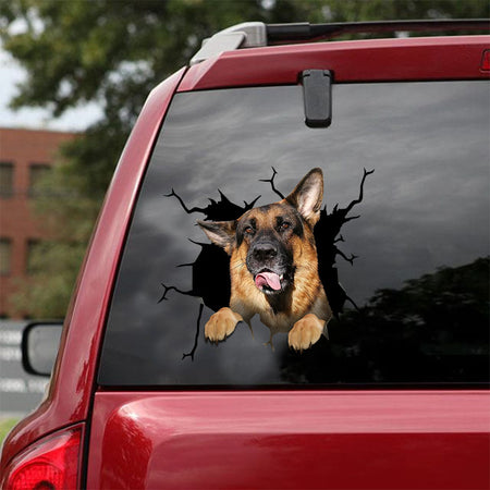 [ld1182-snf-lad]-german-shepherd-crack-car-sticker-dogs-lover