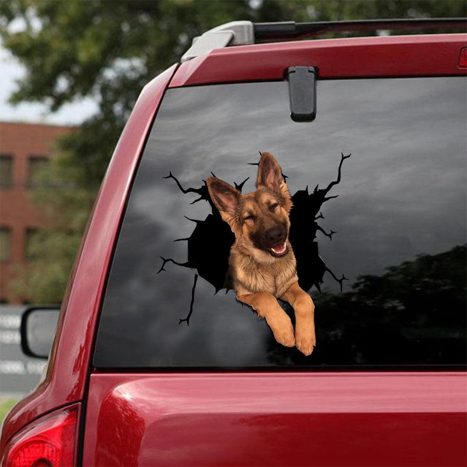 [ld1184-snf-lad]-german-shepherd-crack-car-sticker-dogs-lover