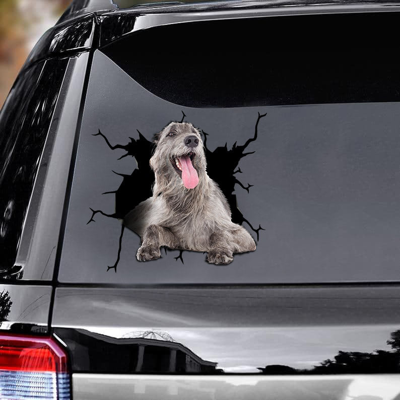 [ld1237-snf-lad]-irish-wolfhounds-crack-car-sticker-dogs-lover