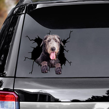 [ld1238-snf-lad]-irish-wolfhounds-crack-car-sticker-dogs-lover