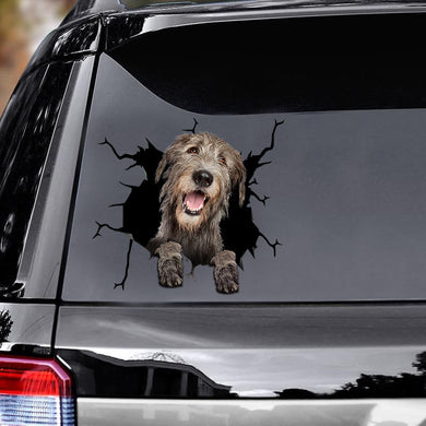 [ld1242-snf-lad]-irish-wolfhounds-crack-car-sticker-dogs-lover