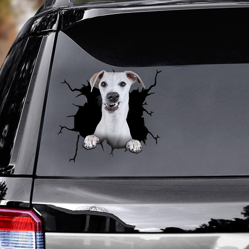 [ld1235-snf-lad]-whippets-crack-car-sticker-dogs-lover
