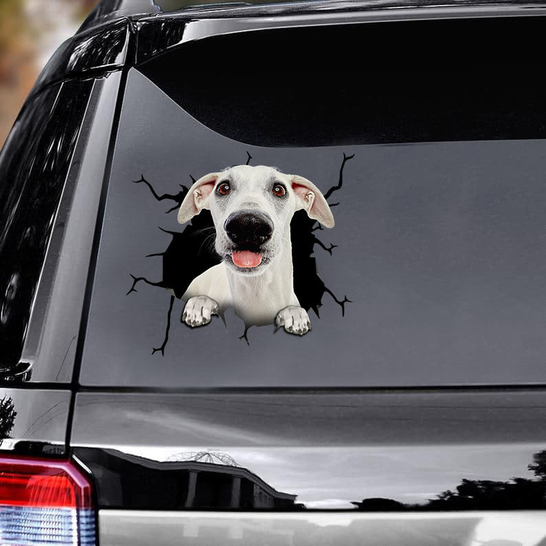 [ld1236-snf-lad]-whippets-crack-car-sticker-dogs-lover